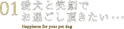 01愛犬と笑顔でお過ごし頂きたい・・・