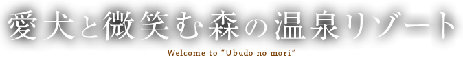 愛犬と微笑む森の温泉リゾート